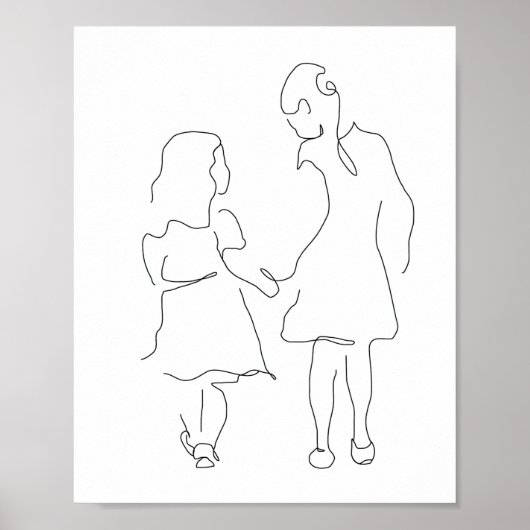 Zuster Print, zuster Gift, Family Print, Daughters Poster (Voorkant)