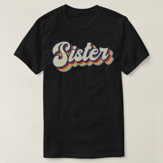 Zuster Retro  Gift Sister Birthday T-shirt (Design voorkant)