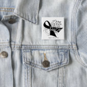 Zuster Ribbon - Melanoma huidkanker Vierkante Button 5,1 Cm (In situ)