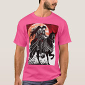 Zuster rijden op een krijger paard grappig t-shirt (Voorkant)