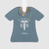 Zuster RN Afstuderen klasse van medische uniforme  Ornament (achterkant)