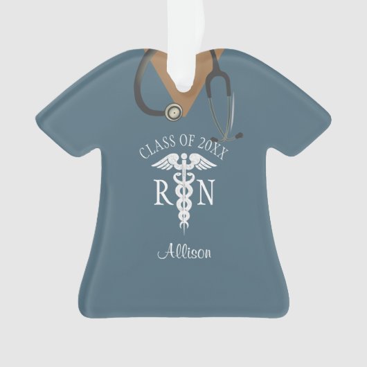 Zuster RN Afstuderen klasse van medische uniforme  Ornament (voorkant)