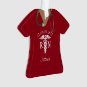 Zuster RN Afstuderen Medical Uniform Red Persoonli Ornament (voorkant)