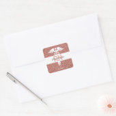 Zuster RN Afstuderen usty Roos Gold Glitter Monogr Vierkante Sticker (Envelop)