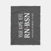 Zuster RN BSN Simple Cute Personated Fleece Deken (Voorkant)