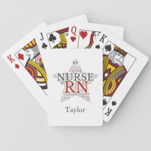 Zuster RN Editable Name Unisex-speelkaarten Pokerkaarten