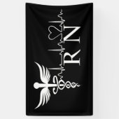 Zuster RN hartslag Spandoek (Verticaal)