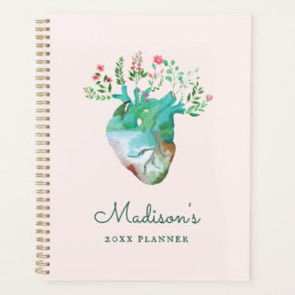 Zuster RN Medisch professioneel Floral Heart Aange Planner