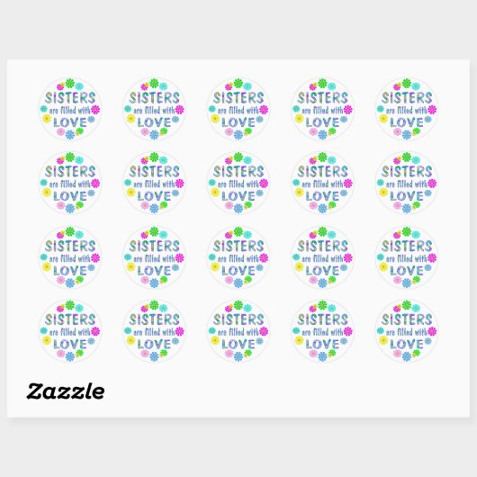 zuster ronde sticker (Vel)