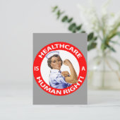 Zuster Rosie zegt: "Gezondheidszorg is een mensenr Briefkaart (Staand voorkant)