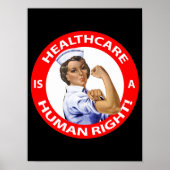 Zuster Rosie zegt: "Gezondheidszorg is een mensenr Poster (Voorkant)