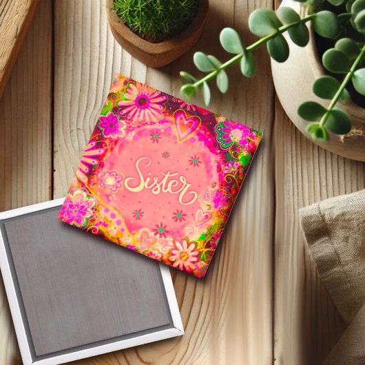 Zuster Roze  Floral Inspirivity Magnet