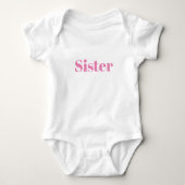 Zuster, roze wit schattig romper (Voorkant)