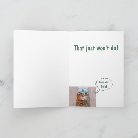 Zuster Rupie Cat wordt goed Kaart (Binnen)