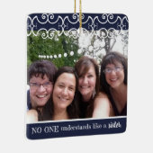 Zuster Rustic Elegant 2-fotografie met moderne ker Keramisch Ornament (Rechts)