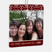 Zuster Rustic Elegant 2-fotografie met moderne ker Keramisch Ornament (Rechts)