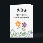 Zuster(s)  Floral Blank binnenin Birthday Kaart<br><div class="desc">Een  bloemenkaart die we binnen blanco hebben achtergelaten om u te personaliseren. Goede kaart voor verjaardagen,  speciale feesten of geen feest. Noteer een klein briefje binnen om in te halen of een aantal goede wensen te sturen,  indien nodig.</div>