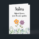 Zuster(s)  Floral Blank binnenin Birthday Kaart<br><div class="desc">Een  bloemenkaart die we binnen blanco hebben achtergelaten om u te personaliseren. Goede kaart voor verjaardagen,  speciale feesten of geen feest. Noteer een klein briefje binnen om in te halen of een aantal goede wensen te sturen,  indien nodig.</div>
