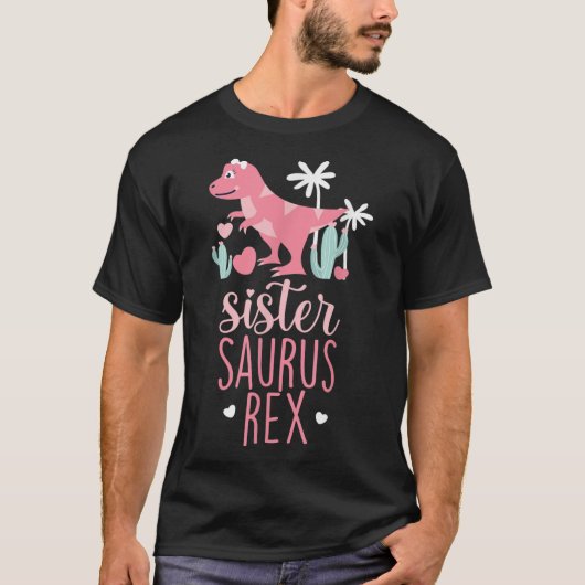 Zuster Saurus Rex Dinosaur Kinderen T-shirt (Voorkant)