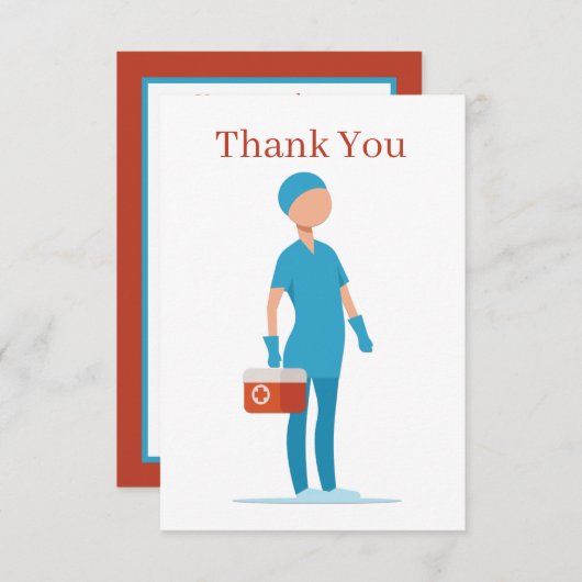 Zuster sentiment Hartelijk dank Bedankkaart (Voorkant / Achterkant)