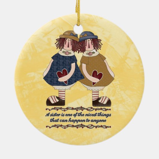 Zuster Sentiment Ornament (Achterkant)