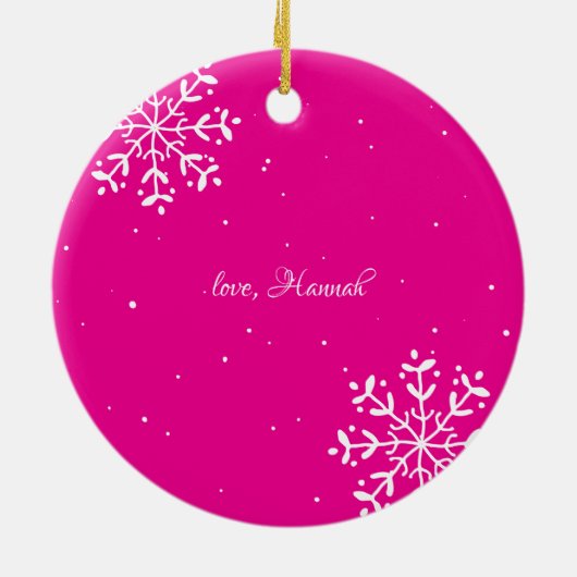 zuster | Sentimentele foto KeepSake Kerstmis Keramisch Ornament (Achterkant)