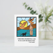 Zuster Seraphim Glas in lood - Briefkaart (Staand voorkant)