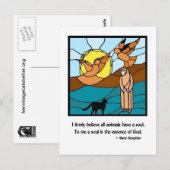 Zuster Seraphim Glas in lood - Briefkaart (Voorkant / Achterkant)