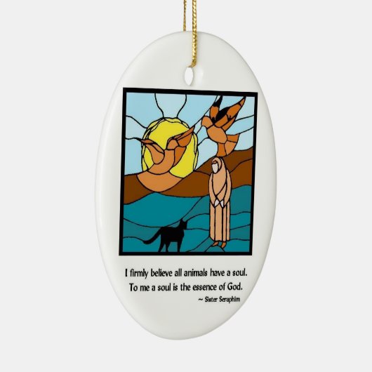 Zuster Seraphim Glas in lood- Ornament (Rechts)