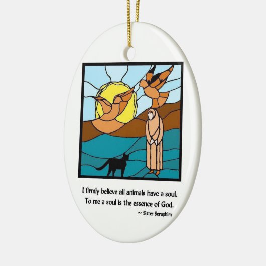 Zuster Seraphim Glas in lood- Ornament (Links)