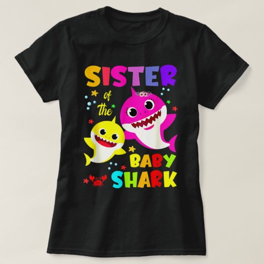 Zuster Shark Birthday Zuster Shark Family Moeder's T-shirt (Design voorkant)