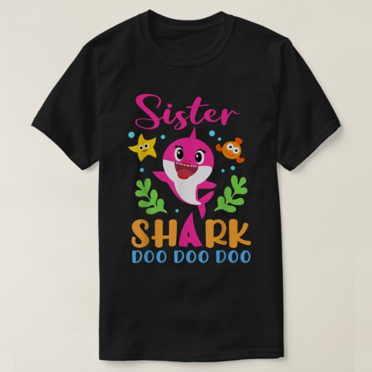 Zuster Shark Shirt zuster Shark Lover Family Mothe (Design voorkant)