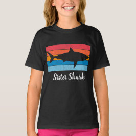 Zuster Shark Simple Shark Cutout  Retro T-shirt