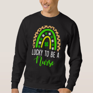 Zuster St Patrick S Day Lucky Rainbow Leopard verp Trui