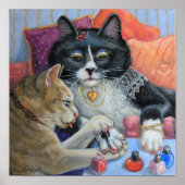 "Zuster Stuff" kat zusters doen hun nagels Poster (Voorkant)