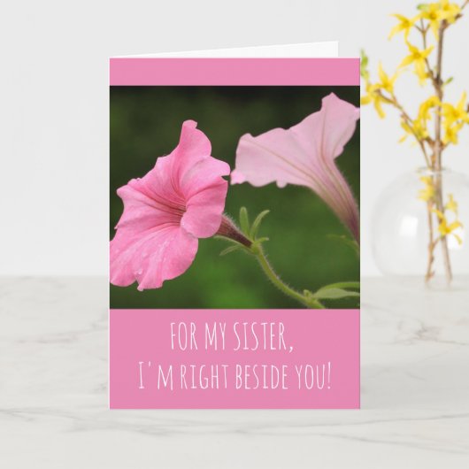 Zuster Support Cancer/ernstige ziekte Kaart (Gele Bloem)