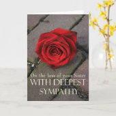 Zuster Sympthy-kaart met Rozen Kaart (Gele Bloem)