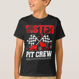 Zuster T Crew Racing Familie Raceauto Verjaardags  T-shirt