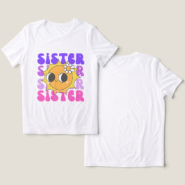 Zuster T-shirt, Retro Groovy Zuster T-shirt, Ouder Tri-Blend Shirt