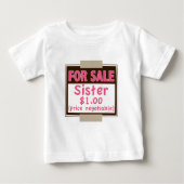 Zuster te koop Baby shirt (Voorkant)