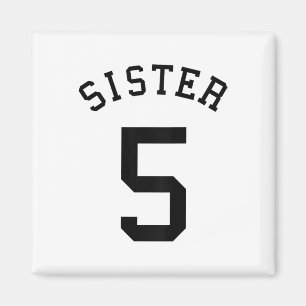 Zuster Team Uniform # 5 Handbyll Sis Voetbal Volle Magneet
