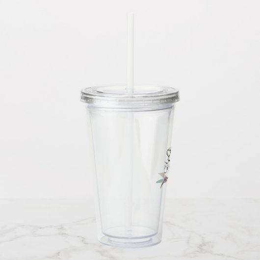 Zuster Tribal Bloemen Pijl Bruiloft Bachlorette Acryl Drinkbeker (Rechts)