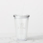 Zuster Tribale Bloem Arrow Bruiloft Bachlorette Acryl Drinkbeker (Achterkant)