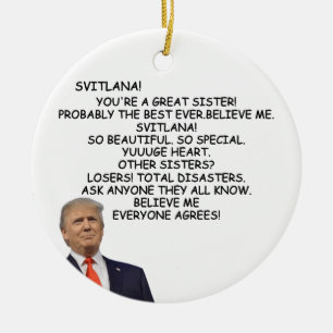 Zuster Trump kerstcadeau voor zes kerstdagen Keramisch Ornament