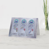 Zuster, Tuin Vogels Kerstvenster Groet Feestdagen Kaart (Voorkant)