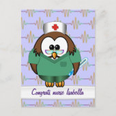 zuster uil briefkaart (Voorkant)