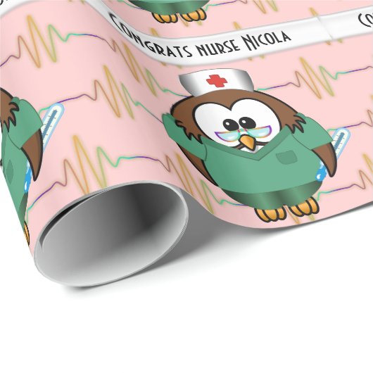 zuster uil cadeaupapier (Rol Hoek)