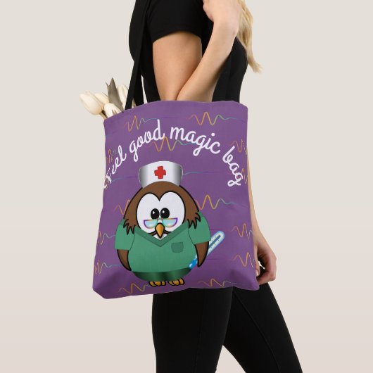 zuster uil - canvas tas (Dichtbij)