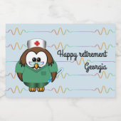 zuster uil - glazen pot voedselcontainer etiket (Enkel label)