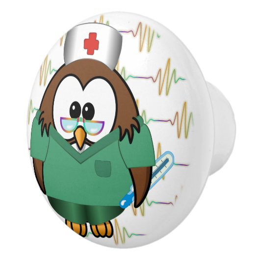 zuster uil keramische knop (Rechts)